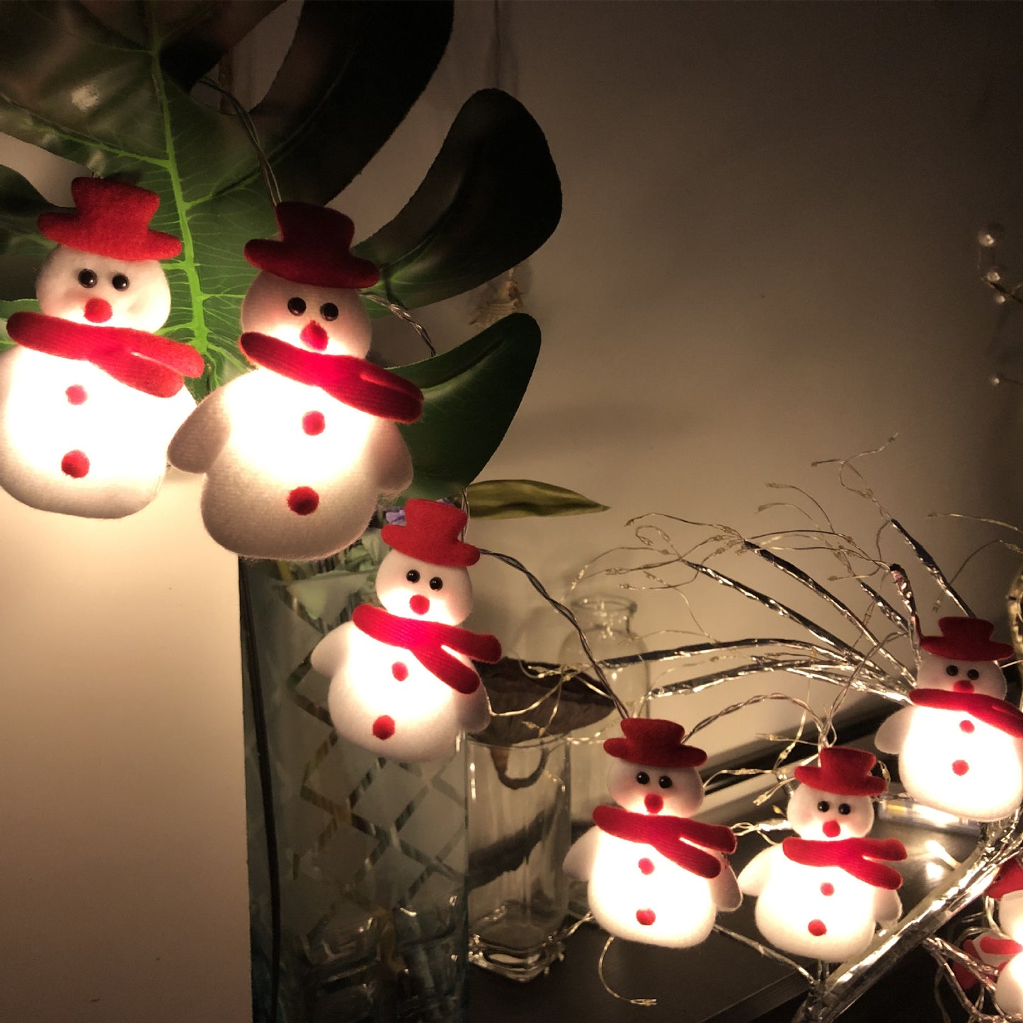 LED Christmas Snowman String Lights Decoration