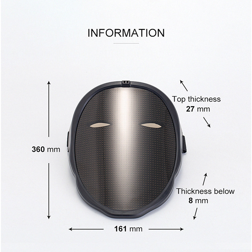 LED Face Transforming Luminous Face Mask for Parties- Battery Powered/USB Rechargeable_3