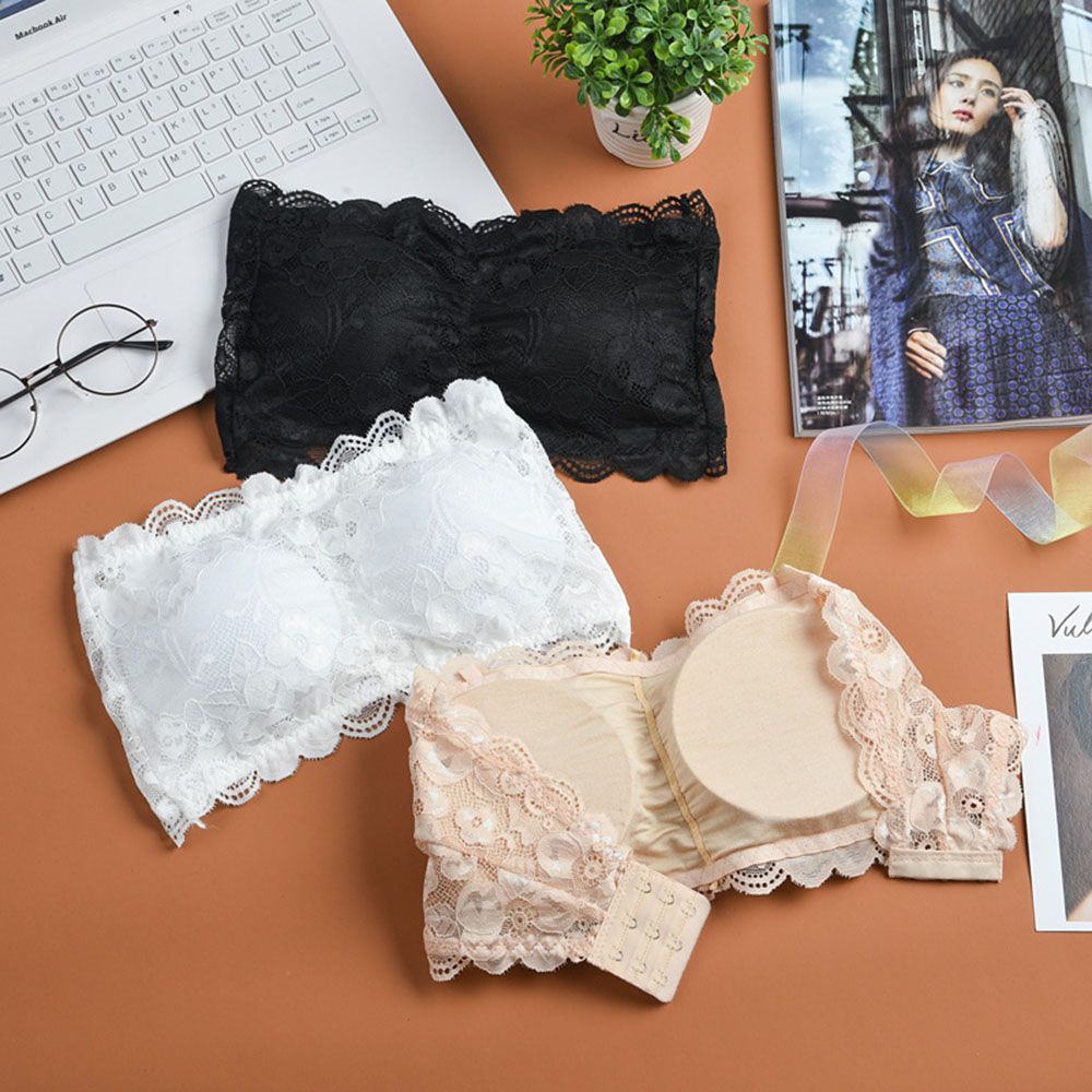 Elastic Strapless Bra Lace Tube Top