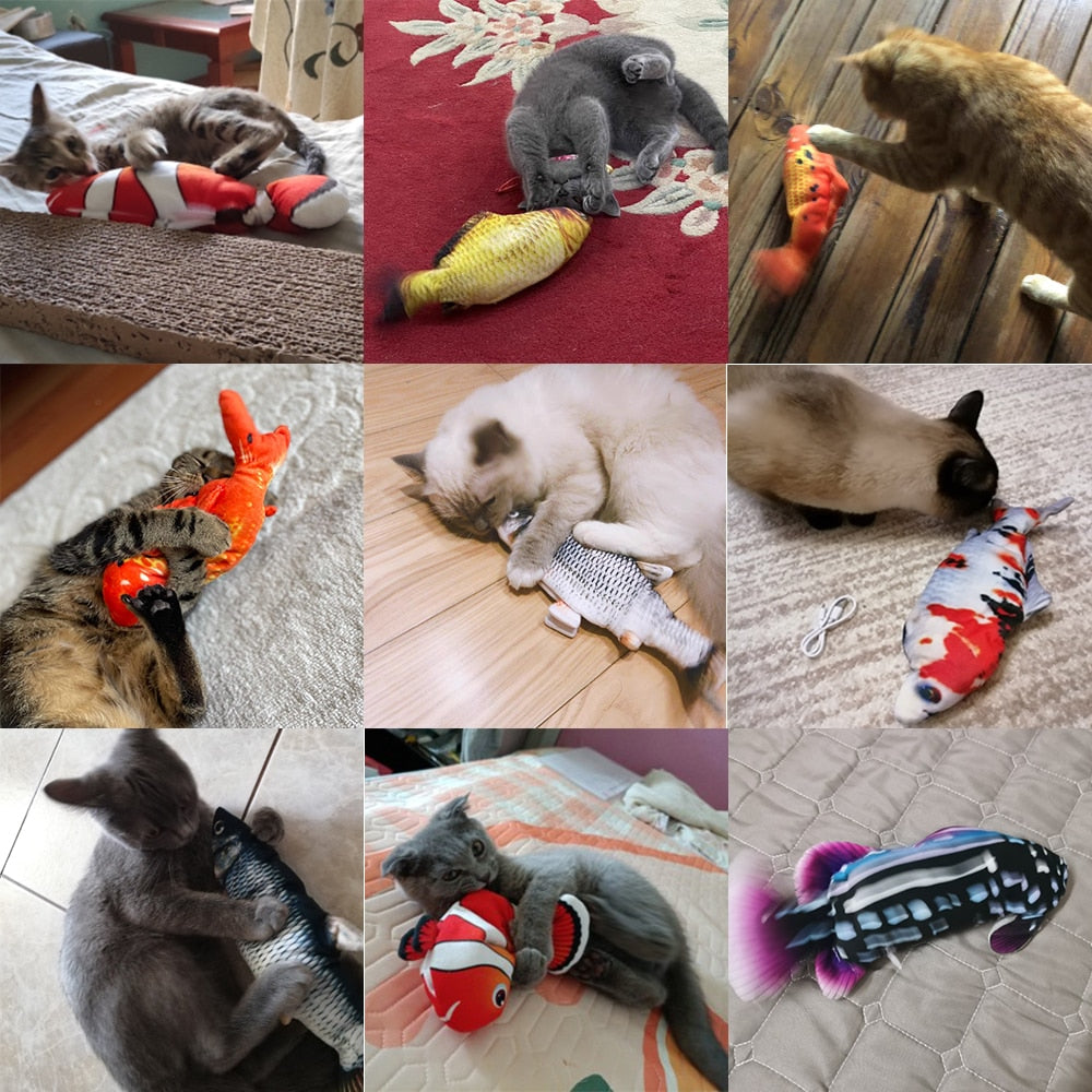 USB Electric Charging Simulation Fish Interactive Cat Toys