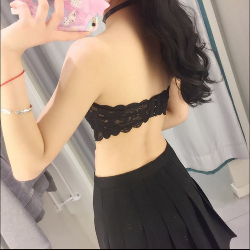 Elastic Strapless Bra Lace Tube Top