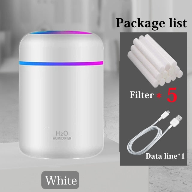 Portable 300ml Electric Air Humidifier Aroma Oil Diffuser