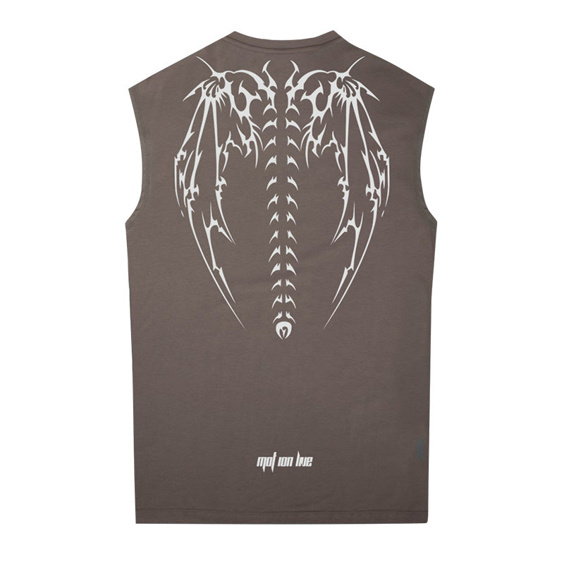 Sleeveless Loose Sports Shirt