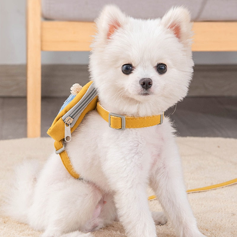 Harness with backpack For Medium To Small Dogs