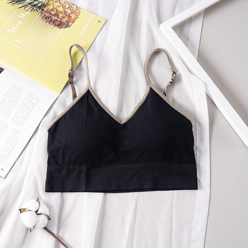 Sport Bras Women Cross Strap Push Up Bra Top