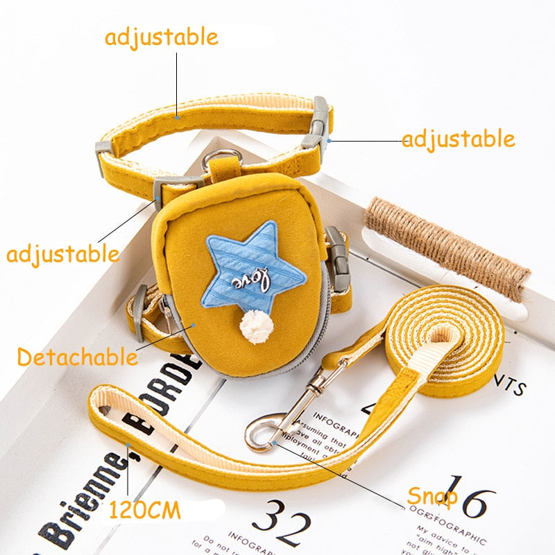 Harness with backpack For Medium To Small Dogs