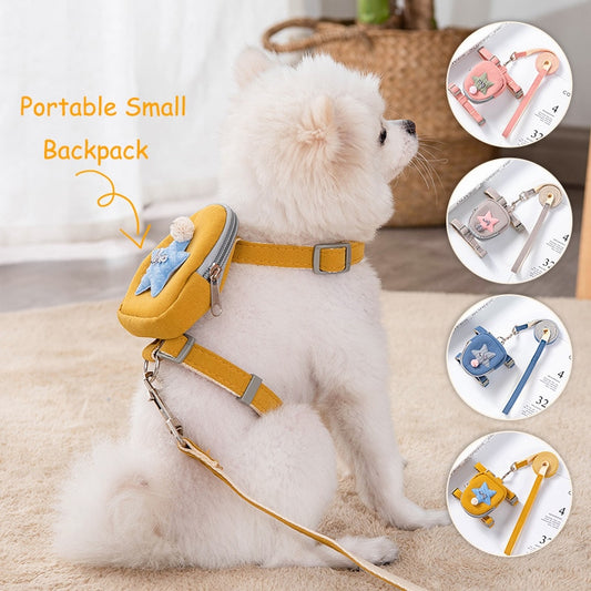 Harness with backpack For Medium To Small Dogs